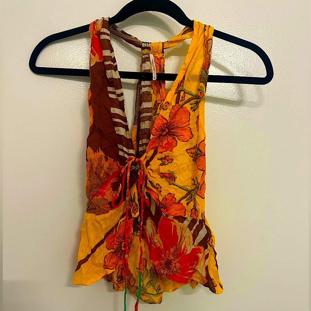 Free People Tropical Top Rare Find